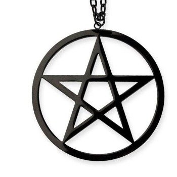 wisior PENTAGRAM BLACK, duży